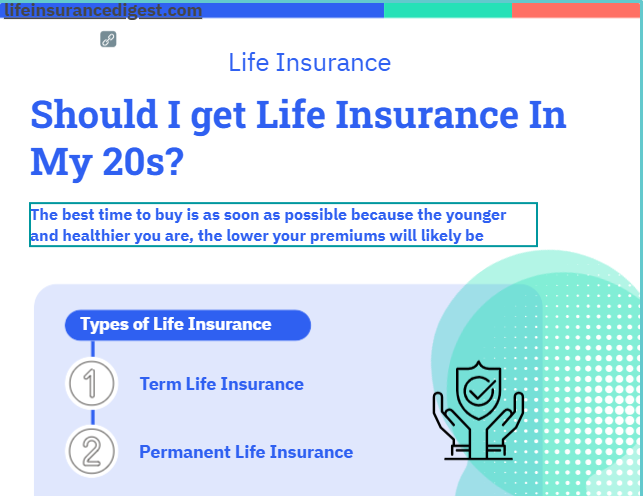 An Image Showing If Someone should get Life Insurance at their 20s