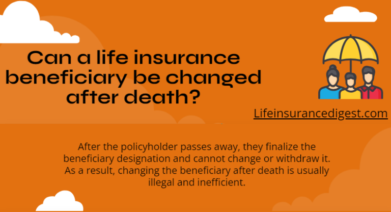 An Image Showing Whether a Life Insurance Beneficiary be Changed after Death